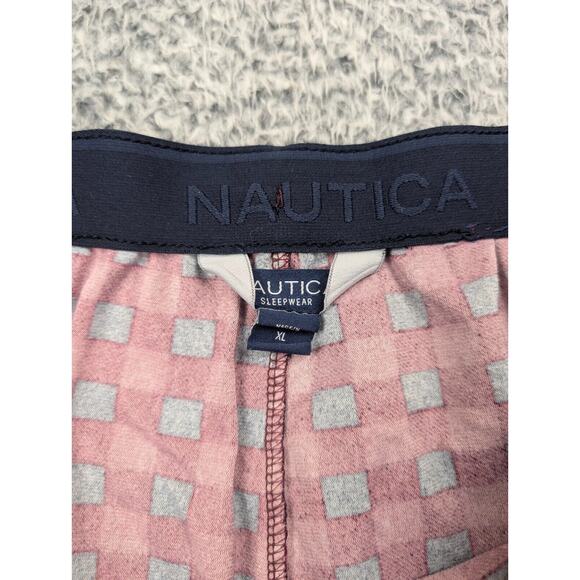 Nautica Pants Men Extra Large Plaid Sleepwear Pajama Drawstring Flannel Lounge - Picture 4 of 9